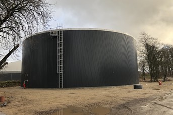 stallkamp biggest glycerin biogas digester tank denmark